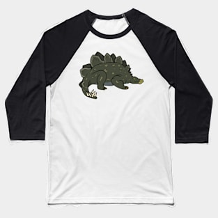 Lying Stegosaurus Baseball T-Shirt